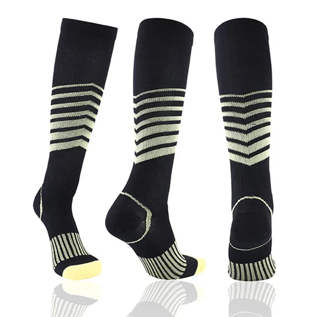 Running Men Women Compression Socks For Football Anti Fatigue Pain Relief 20-30 Mmhg Black Compression Socks Fit For Sport Socks