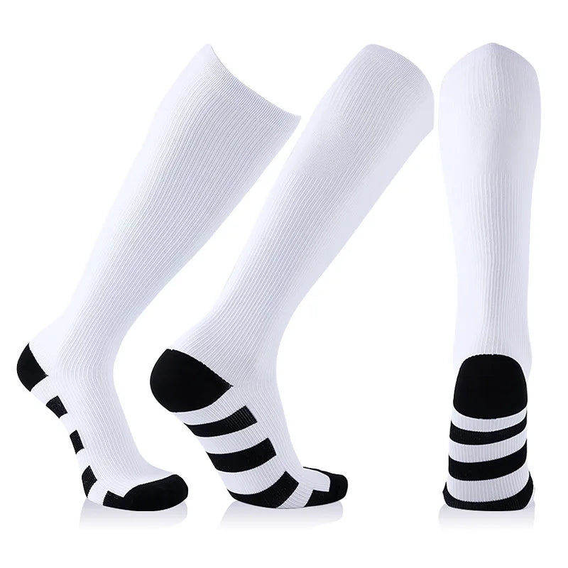 Running Men Women Compression Socks For Football Anti Fatigue Pain Relief 20-30 Mmhg Black Compression Socks Fit For Sport Socks