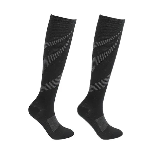 Running Men Women Compression Socks For Football Anti Fatigue Pain Relief 20-30 Mmhg Black Compression Socks Fit For Sport Socks