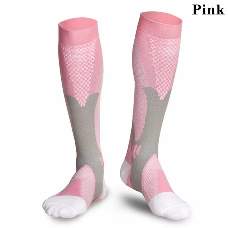 Running Men Women Compression Socks For Football Anti Fatigue Pain Relief 20-30 Mmhg Black Compression Socks Fit For Sport Socks