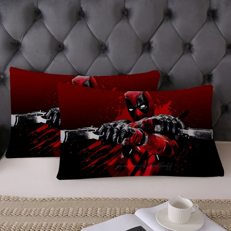 Movie Deadpools 3 Man Anime Printed Pillow Case Boys Bedroom Cartoon Cute Decor Accessories Fashion Home Textiles Decorations