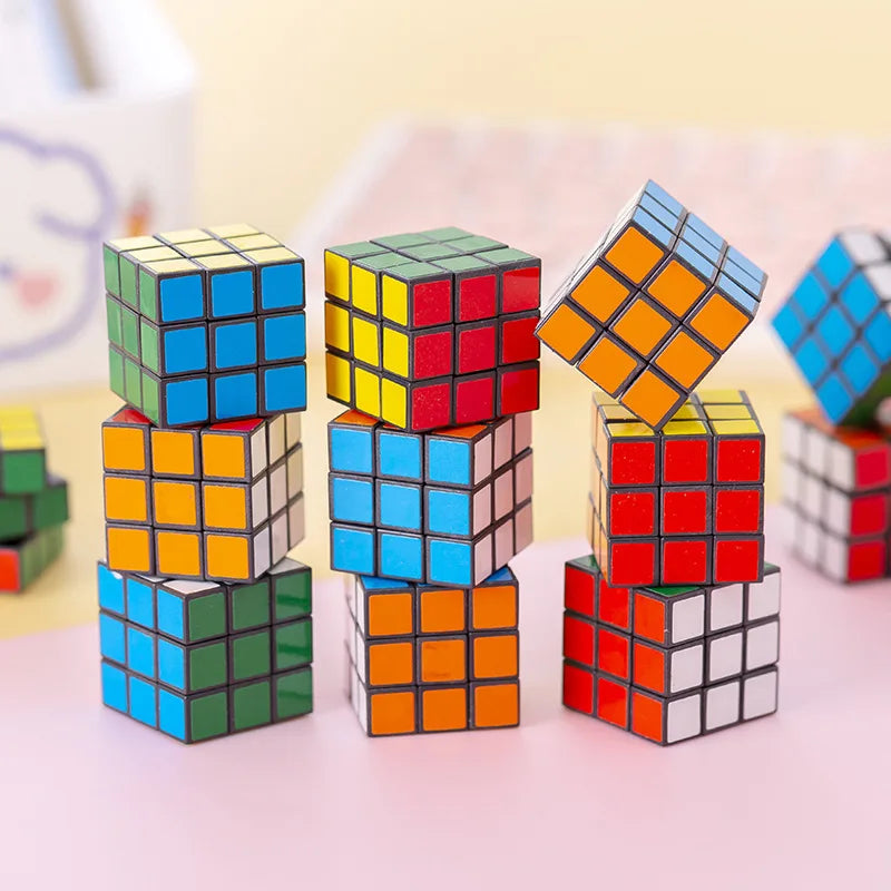 12Pcs 3cm Mini Magic Cube Children Educational Toys Kindergarten Prize Kids Birthday Party Favors Goodie Bag Pinata Fillers