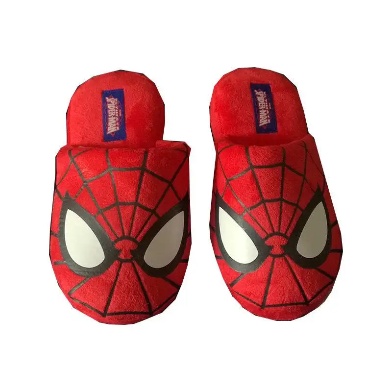 Spider Man Movie Animation Peripheral Warm Cotton Slippers Parent-Child Home Shoes Soft Non-Slip Superhero Series Shoe Gifts