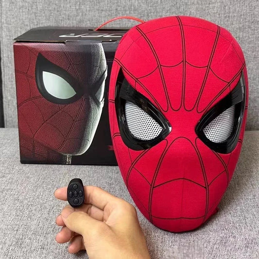 MINISO Spider Man Mask Mobile Eye Electronic Spider Man Desktop Decoration Sculpture Remote Control Christmas Gift For Adult