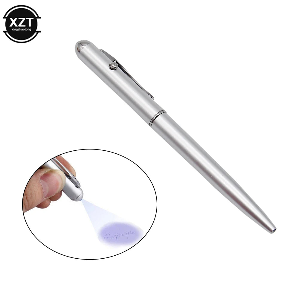 Plastic Material Invisible Ink Pen Novelty Ballpoint Pens New Office School Supplies With Uv Light Magic Secret Ballpoin