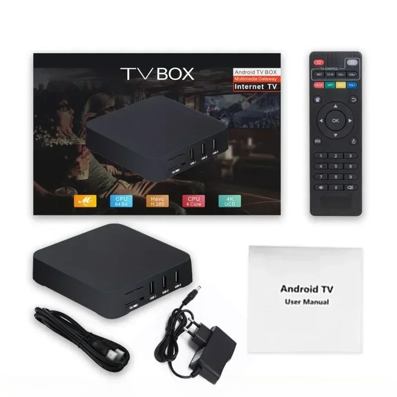 2024 New Smart TV Box MXQ-PRO 4K HD Android 10.0 Smart TV Box 2.4/5G Dual-WIFI 3D Video Media Player Home Theater TV Set-top Box