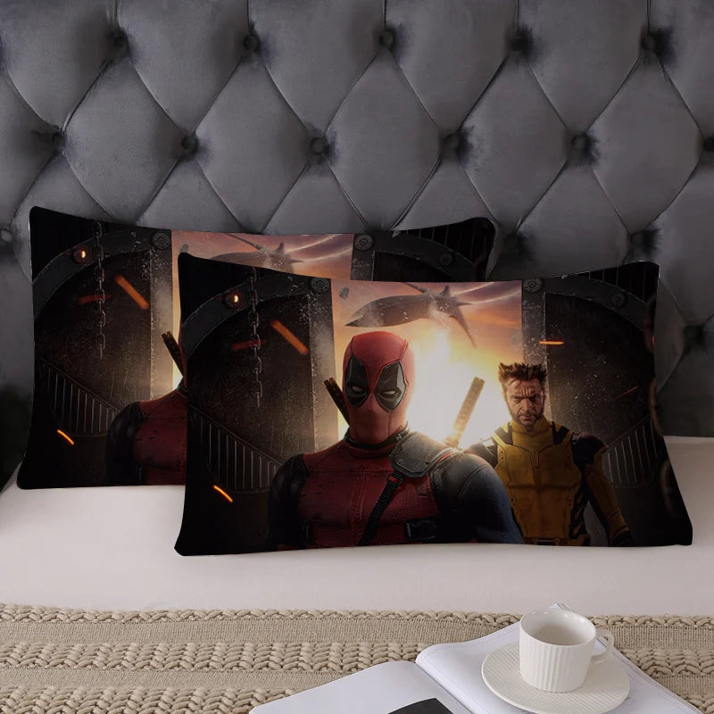 Movie Deadpools 3 Man Anime Printed Pillow Case Boys Bedroom Cartoon Cute Decor Accessories Fashion Home Textiles Decorations