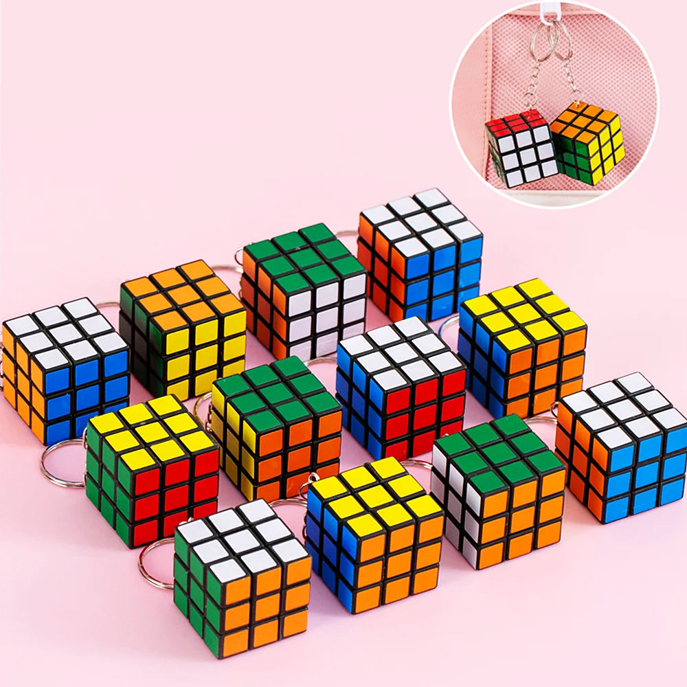 12Pcs 3cm Mini Magic Cube Children Educational Toys Kindergarten Prize Kids Birthday Party Favors Goodie Bag Pinata Fillers