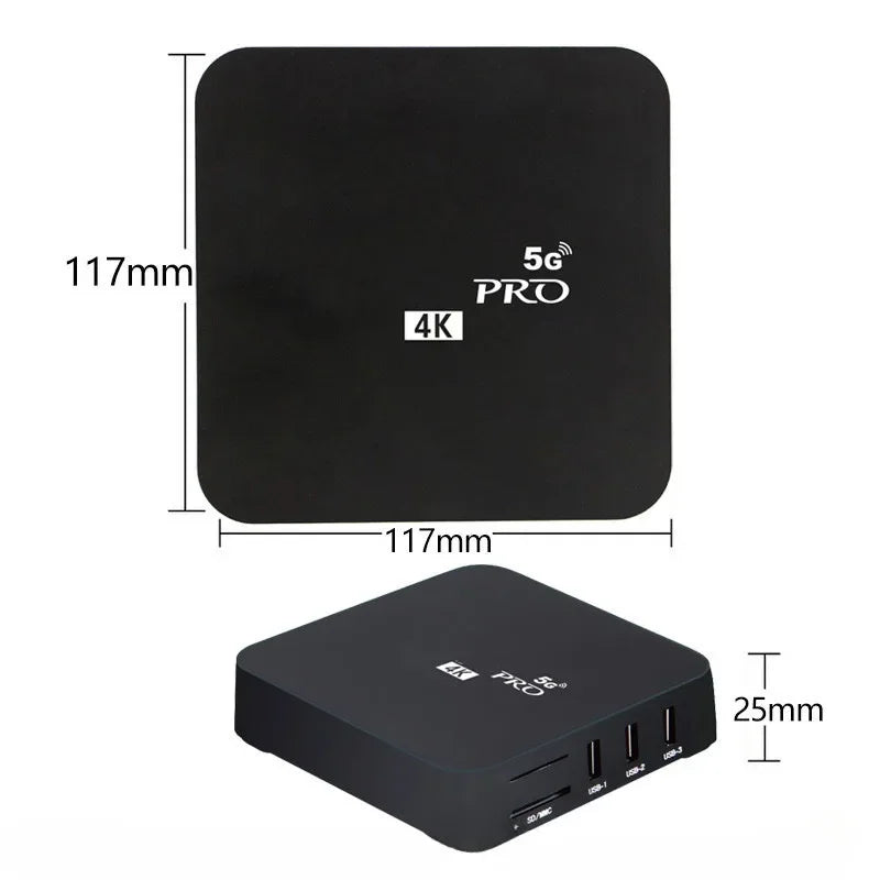 2024 New Smart TV Box MXQ-PRO 4K HD Android 10.0 Smart TV Box 2.4/5G Dual-WIFI 3D Video Media Player Home Theater TV Set-top Box