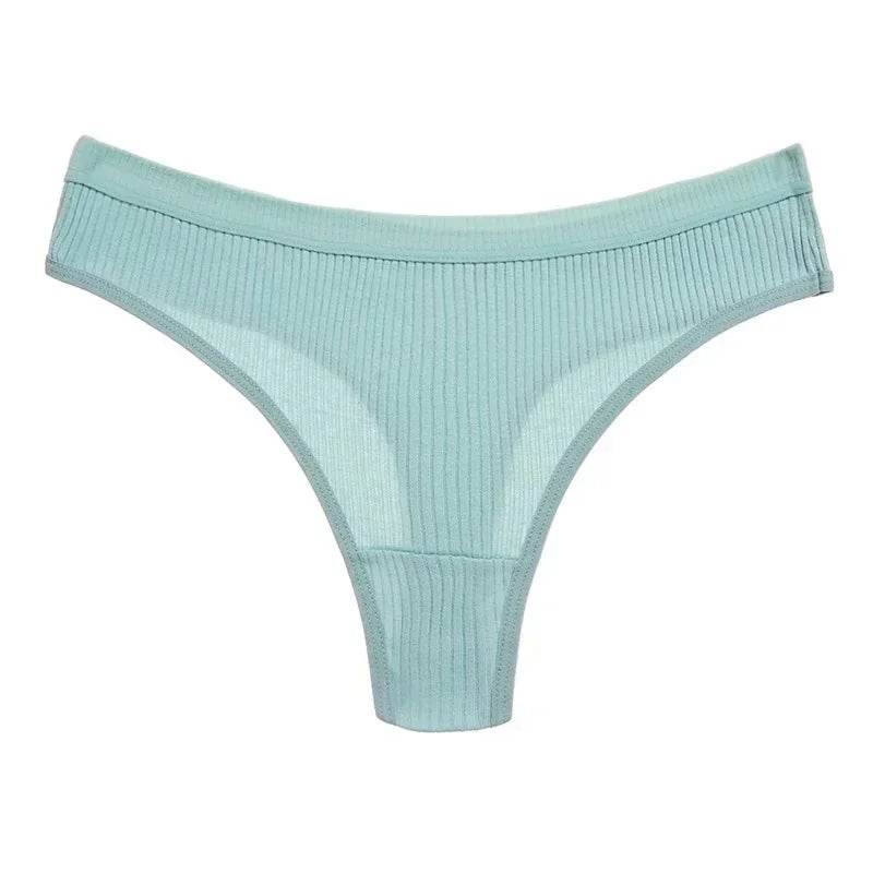 Women's Panties Fashion Striped Thongs Soft Cotton Underwear Ladies Sexy Lingerie Sports Breathable G-Strings Cozy T-Back 4