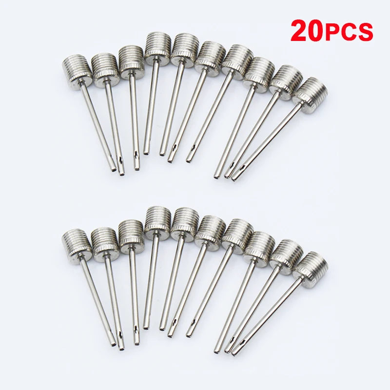 10/20Pcs Ball Air Needle Stainless Steel Pump Pin Basketball Inflating Needle Football Soccer Inflatable Valve Adaptors Nozzle