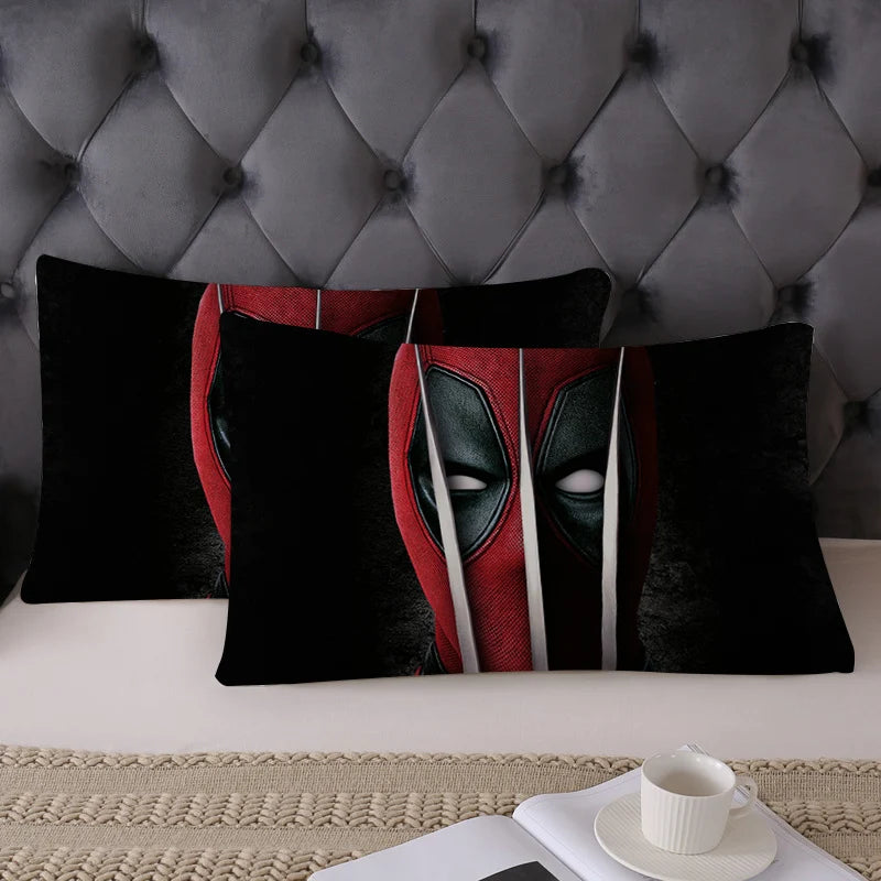 Movie Deadpools 3 Man Anime Printed Pillow Case Boys Bedroom Cartoon Cute Decor Accessories Fashion Home Textiles Decorations