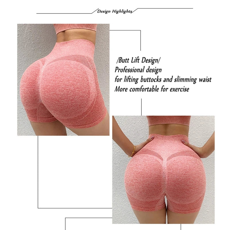 Grils Women Yoga Shorts High Waist Workout Shorts Fitness Yoga Lift Butt Fitness Ladies Yoga Gym Running Short Pants Sportswear