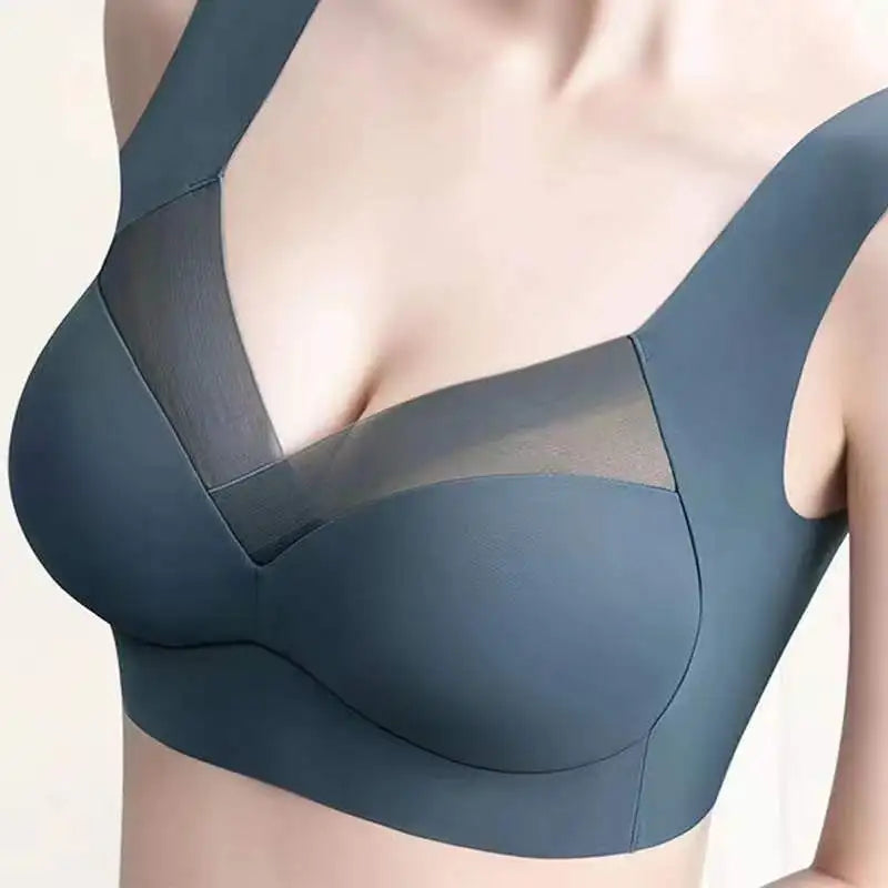 Women Lace Sport Bras Plus Size Seamless Bra Bralette Backless Lady Brassiere Vest Female Gathers Shock-Proof Wireless Top L-3XL