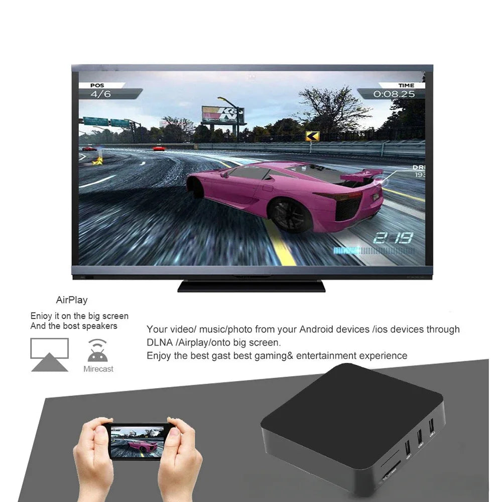 2024 New Smart TV Box MXQ-PRO 4K HD Android 10.0 Smart TV Box 2.4/5G Dual-WIFI 3D Video Media Player Home Theater TV Set-top Box