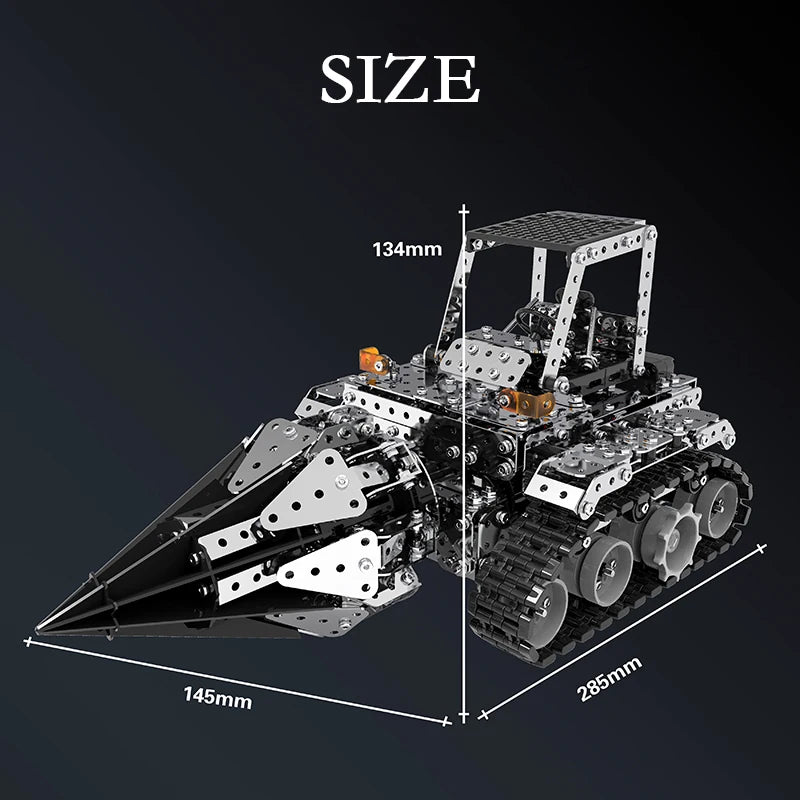 Metal Building Blocks RC Off road Track Truck Difficulty Screws Nuts Boy 3D Assembly Drilling Truck Toy Children's Birthday Gift