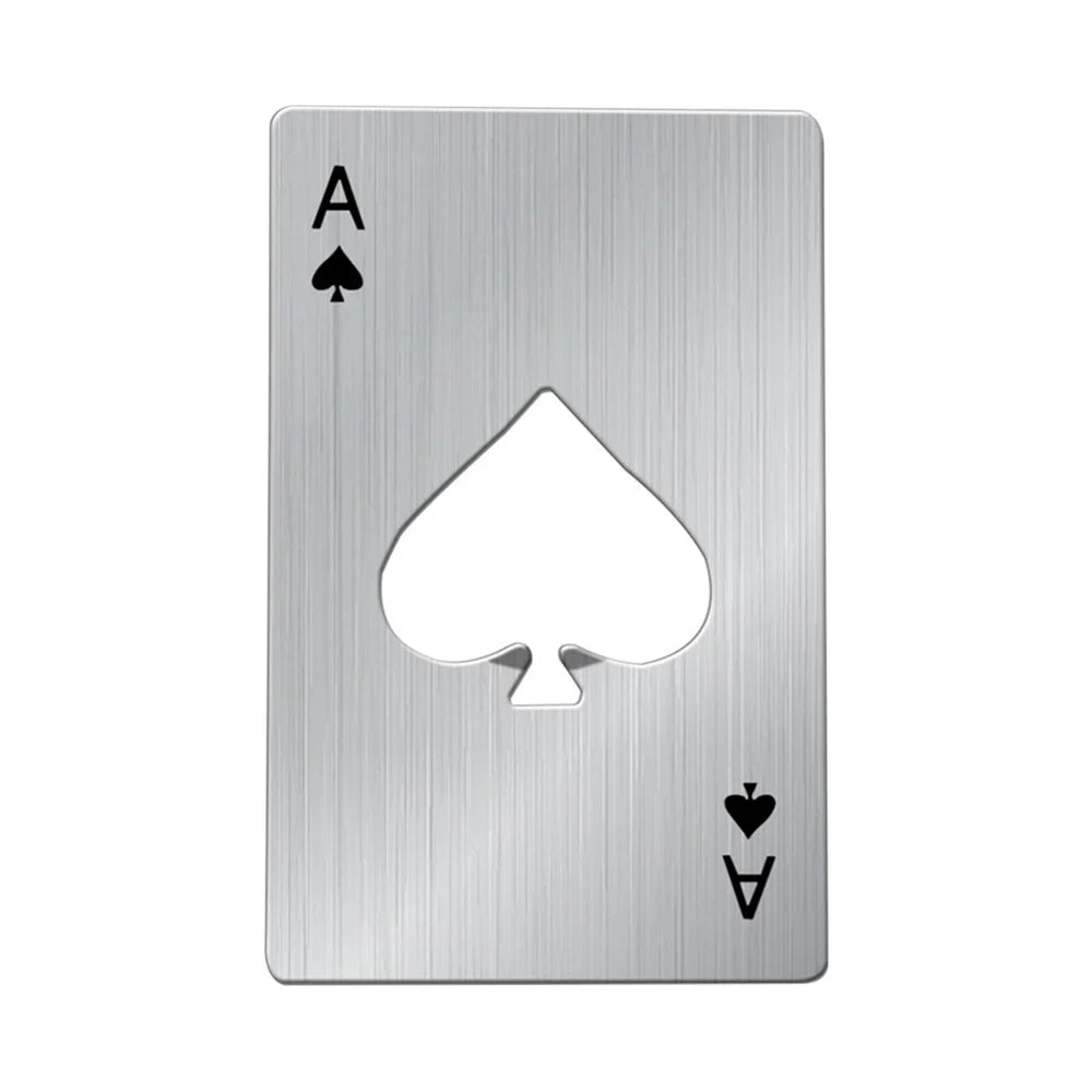 Black Poker Card Beer Bottle Opener Personalized Stainless Steel Credit Card Bottle Opener Card of Spades Bar Tool