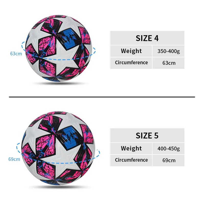 Standard Size 5 Size 4 Soccer Ball Professional Outdoors Sports Match Balls Training Seamless Football High Quality PU Material