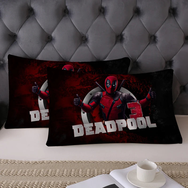 Movie Deadpools 3 Man Anime Printed Pillow Case Boys Bedroom Cartoon Cute Decor Accessories Fashion Home Textiles Decorations