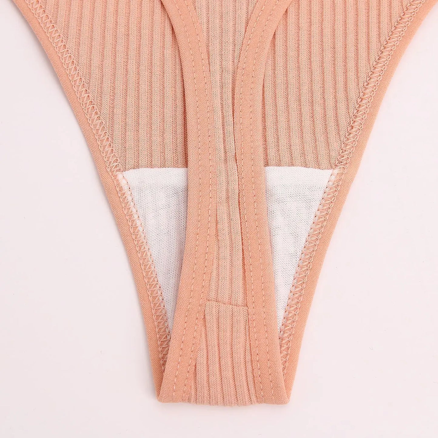 Women's Panties Seamless Ribbed Thongs Low Waist Underpants Comfortable Cotton G-strings Solid Color Underwear Female Lingerie