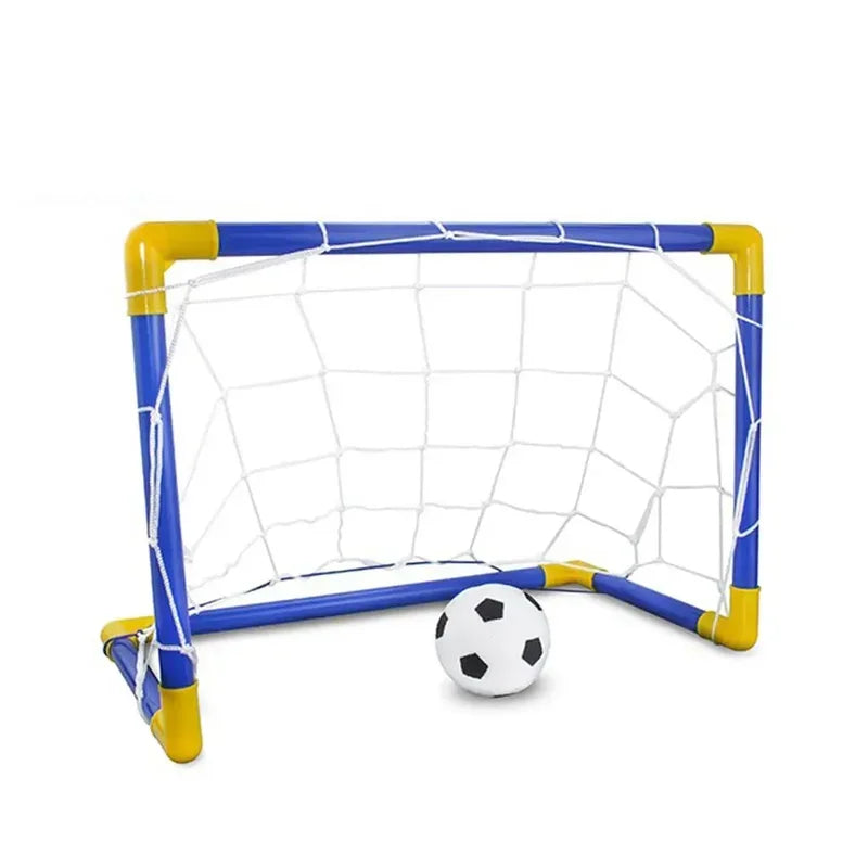 Folding Mini Football Soccer Ball Plastic Removable Goal Post Net Set High-strength Kids Indoor Outdoor Child Birthday Gift