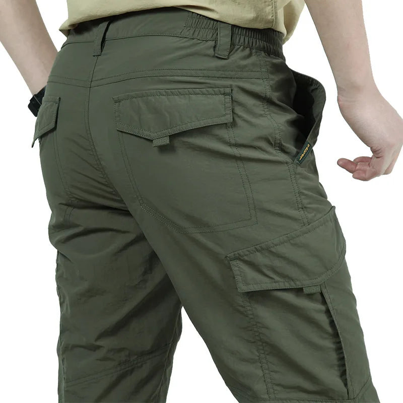 Outdoor Waterproof Tactical Cargo Pants Men Breathable Casual Army Military Long Trousers Male Quick Dry Cargo Pants