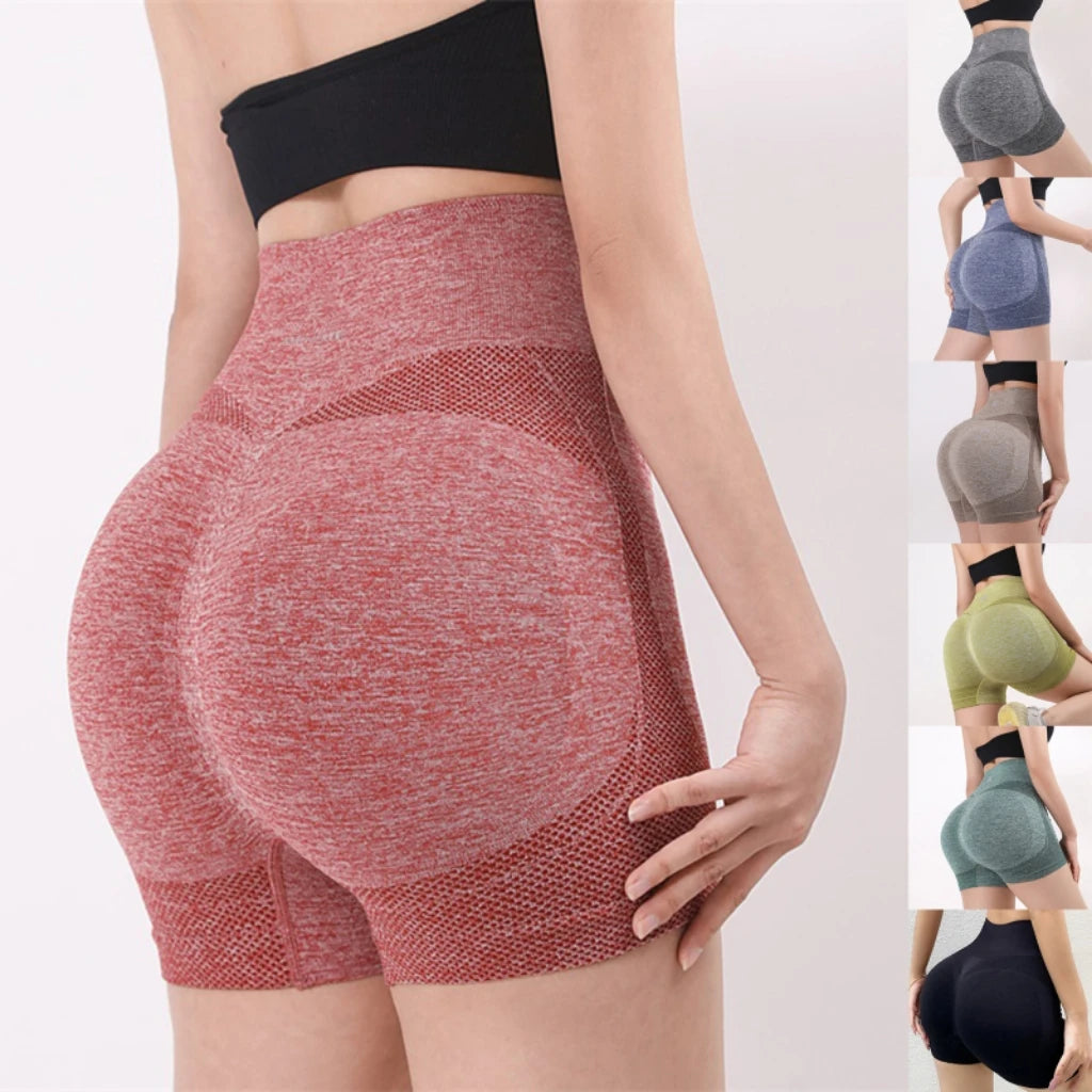 Grils Women Yoga Shorts High Waist Workout Shorts Fitness Yoga Lift Butt Fitness Ladies Yoga Gym Running Short Pants Sportswear