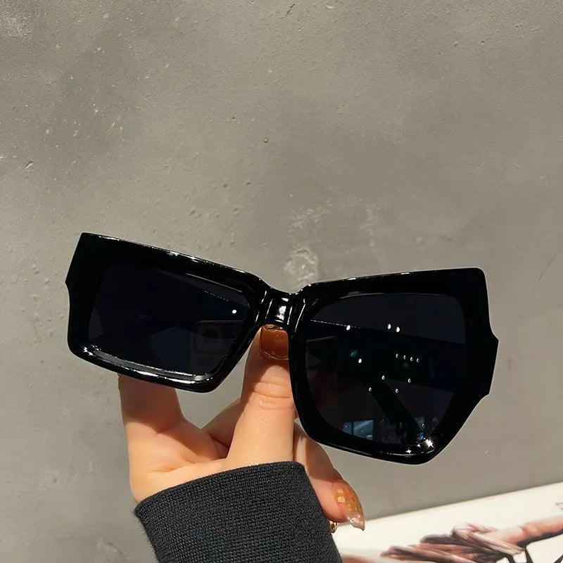 Funny Fashion Irregular Square Sunglasses Man Fashion Brand Designer Personality Sun Glasses Male White Black Mirror Eyewear