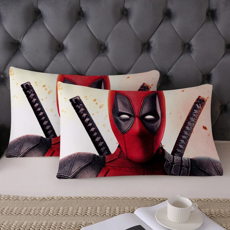 Movie Deadpools 3 Man Anime Printed Pillow Case Boys Bedroom Cartoon Cute Decor Accessories Fashion Home Textiles Decorations