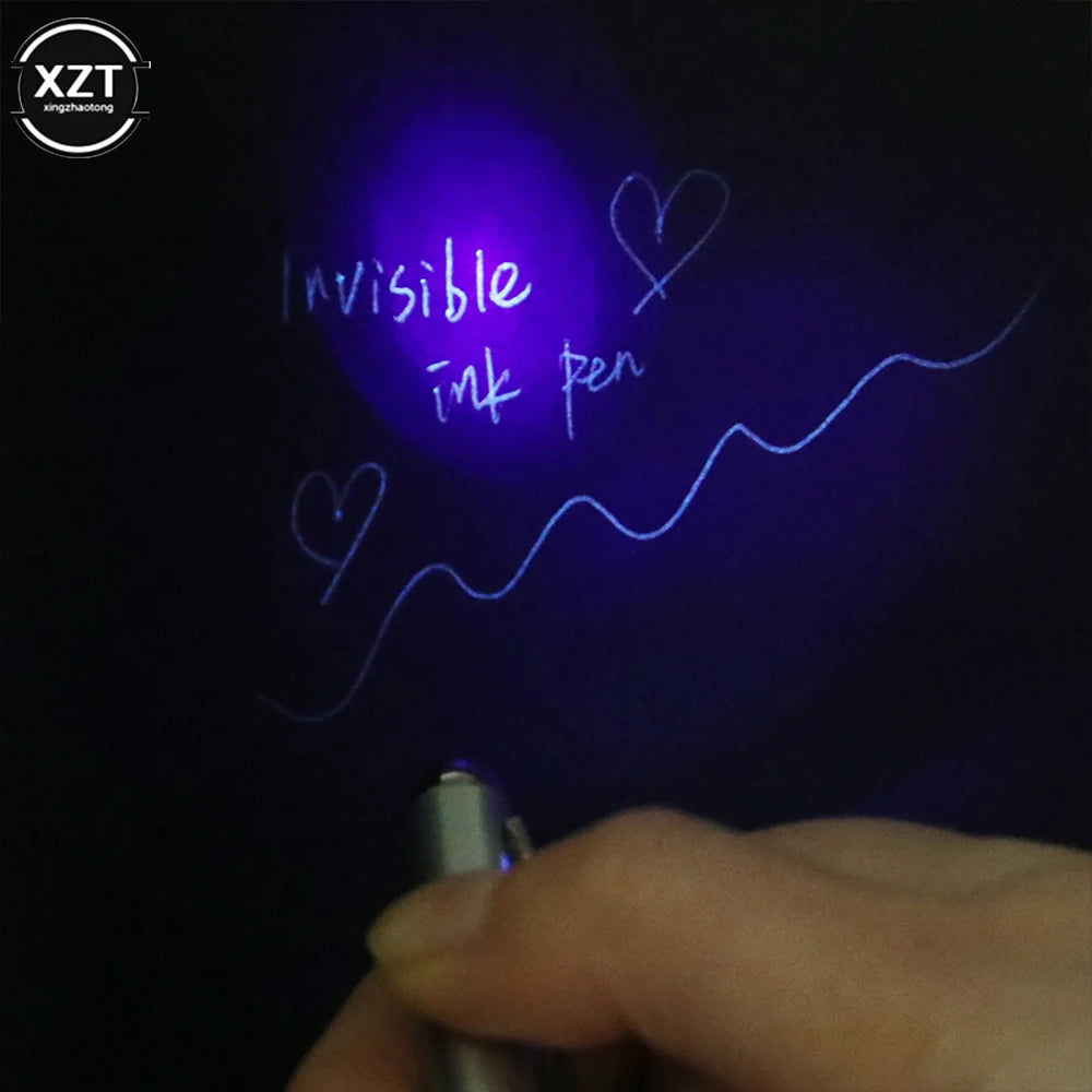 Plastic Material Invisible Ink Pen Novelty Ballpoint Pens New Office School Supplies With Uv Light Magic Secret Ballpoin