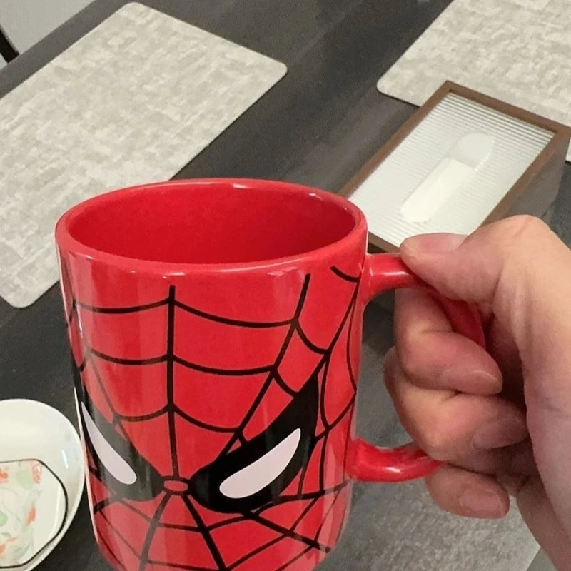 Marvel The Avengers Spiderman New Children's Home Fashion Cool Animation Ceramic Coffee Cup Student Birthday Gift for Friends