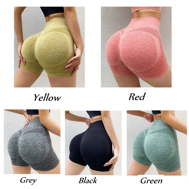 Grils Women Yoga Shorts High Waist Workout Shorts Fitness Yoga Lift Butt Fitness Ladies Yoga Gym Running Short Pants Sportswear