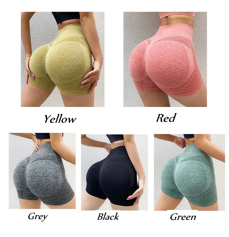 Grils Women Yoga Shorts High Waist Workout Shorts Fitness Yoga Lift Butt Fitness Ladies Yoga Gym Running Short Pants Sportswear