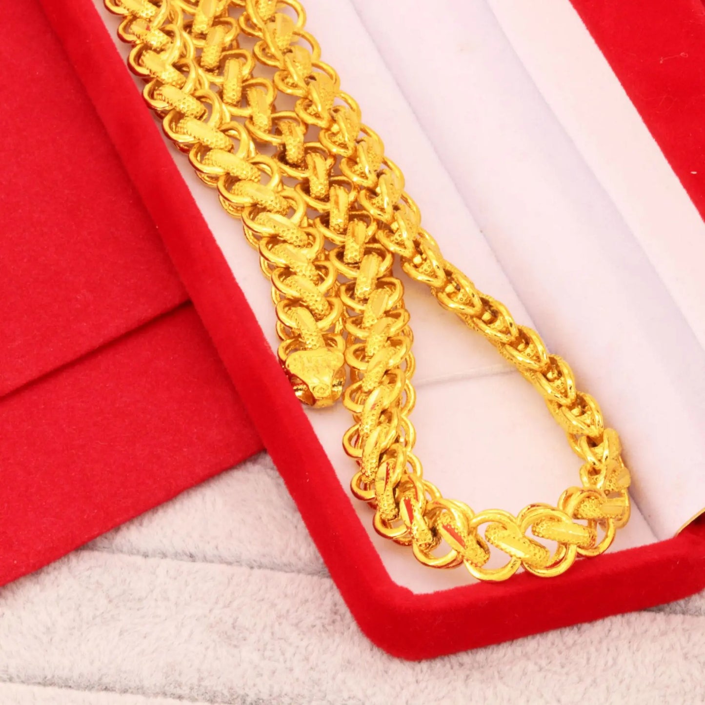 Dubai Gold Men's Necklace Thailand Chain Civil Cluster Wind Brass Gold-Plated Accessories