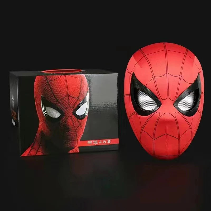 Spider Man Can Blink Masks Cosplay Miles Headgear Moving Eyes Model Party Props Elastic Toys Adults Kids HalloweenChristmasGifts