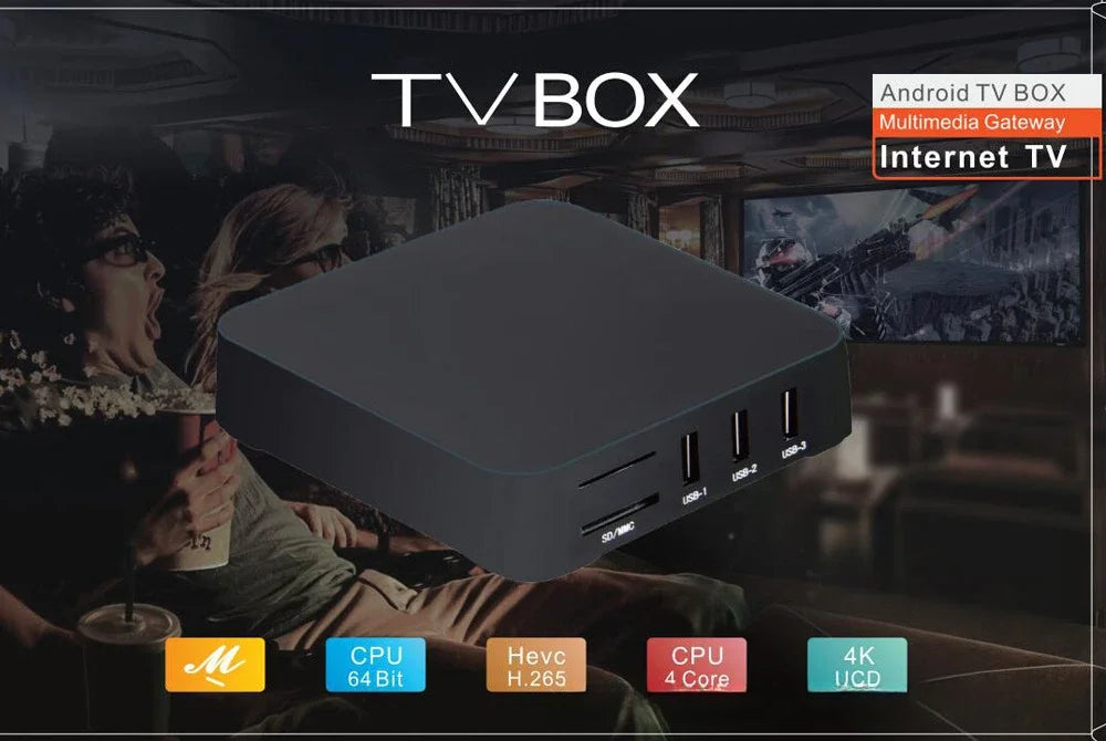 2024 New Smart TV Box MXQ-PRO 4K HD Android 10.0 Smart TV Box 2.4/5G Dual-WIFI 3D Video Media Player Home Theater TV Set-top Box