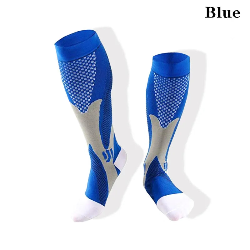 Running Men Women Compression Socks For Football Anti Fatigue Pain Relief 20-30 Mmhg Black Compression Socks Fit For Sport Socks