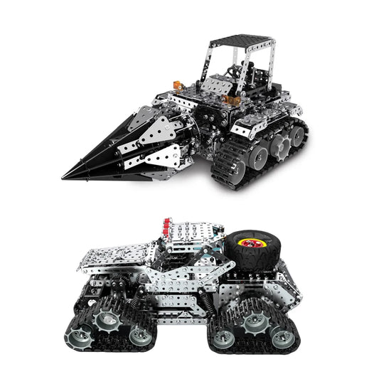 Metal Building Blocks RC Off road Track Truck Difficulty Screws Nuts Boy 3D Assembly Drilling Truck Toy Children's Birthday Gift