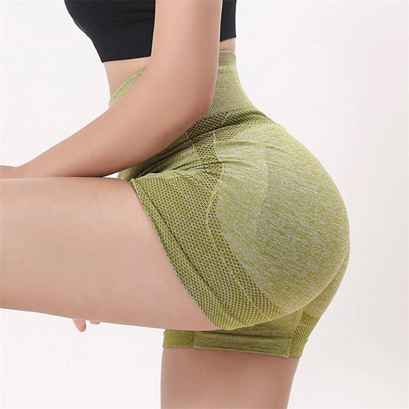 Grils Women Yoga Shorts High Waist Workout Shorts Fitness Yoga Lift Butt Fitness Ladies Yoga Gym Running Short Pants Sportswear