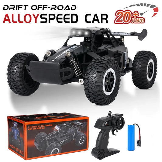 1:16 2.4G Model 2WD High-Speed Off-road RC Car With LED Light Remote Control Climbing Vehicle Outdoor Trucks Car Gifts Kids Toys