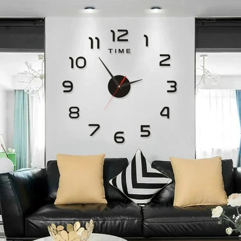 Bedroom Decoration Clock Large 3d Wall Clock Living Room Large Garden Acrylic Mirror Sticker Decoration Art Decor Clocks Digital